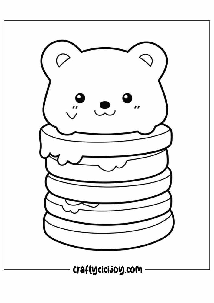 pancake coloring page 4