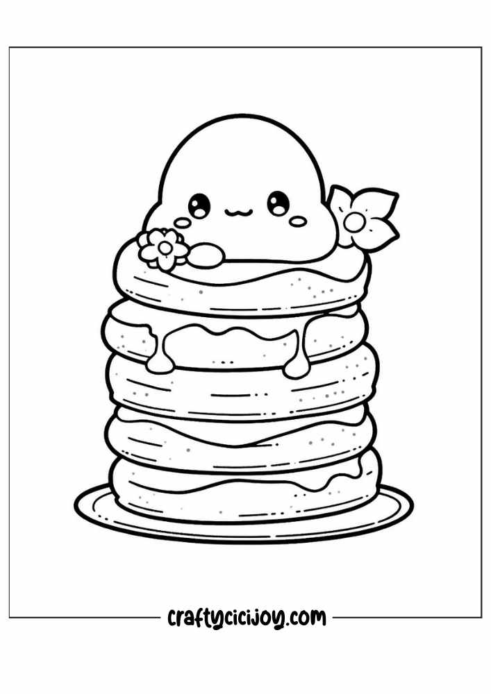 pancake coloring page 6