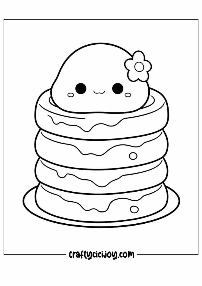 pancake coloring page