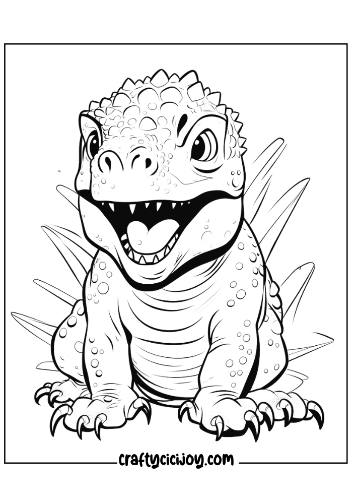 Dinosaur coloring pages for adults 1