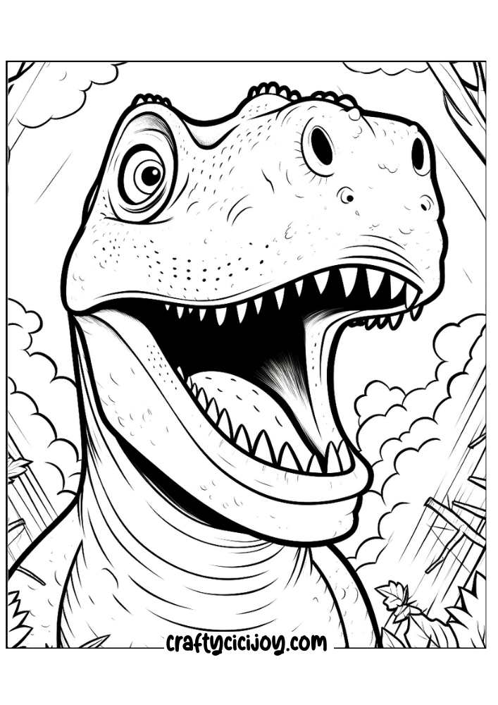 Dinosaur coloring pages for adults 16