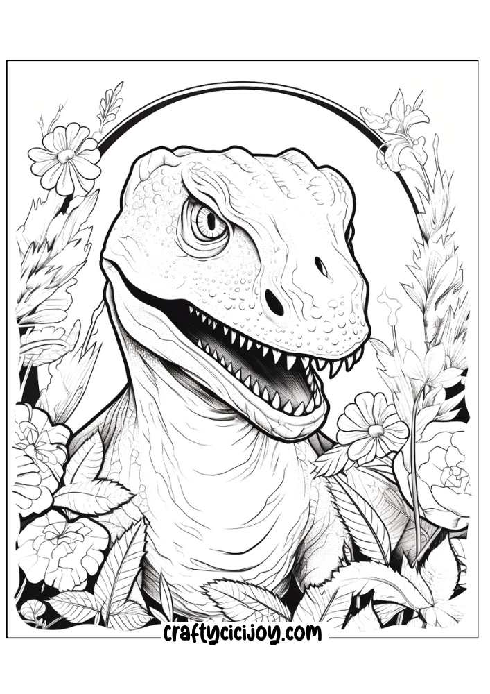 Dinosaur coloring pages for adults 18