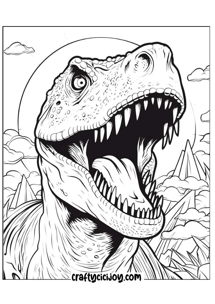 Dinosaur coloring pages for adults 20