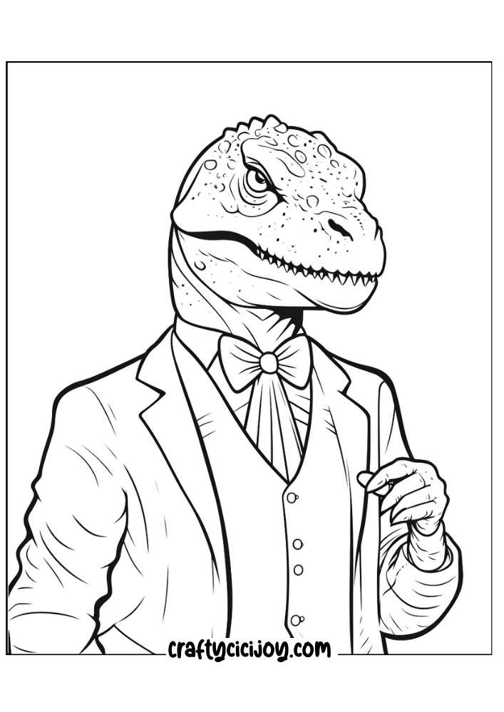 Dinosaur coloring pages for adults 21