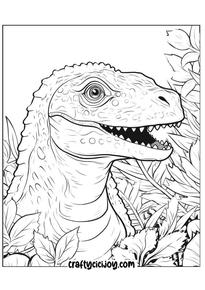 Dinosaur coloring pages for adults 22
