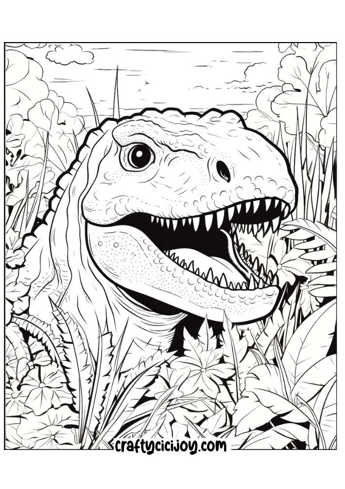 Dinosaur coloring pages for adults 25