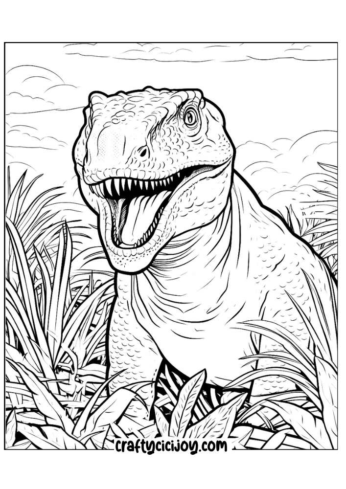 Dinosaur coloring pages for adults 27