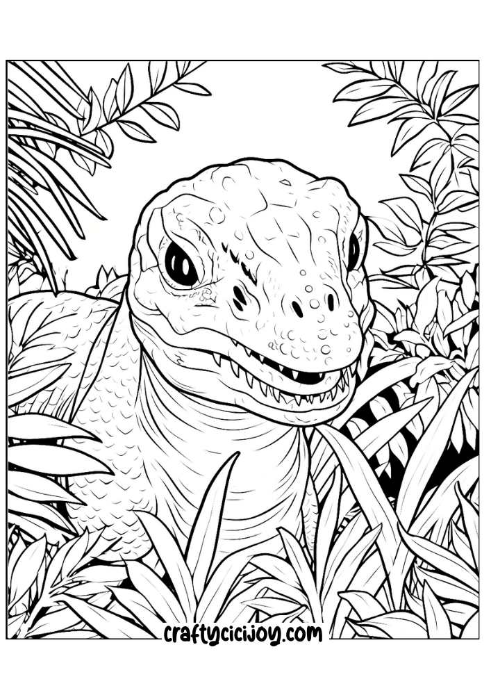 Dinosaur coloring pages for adults 28