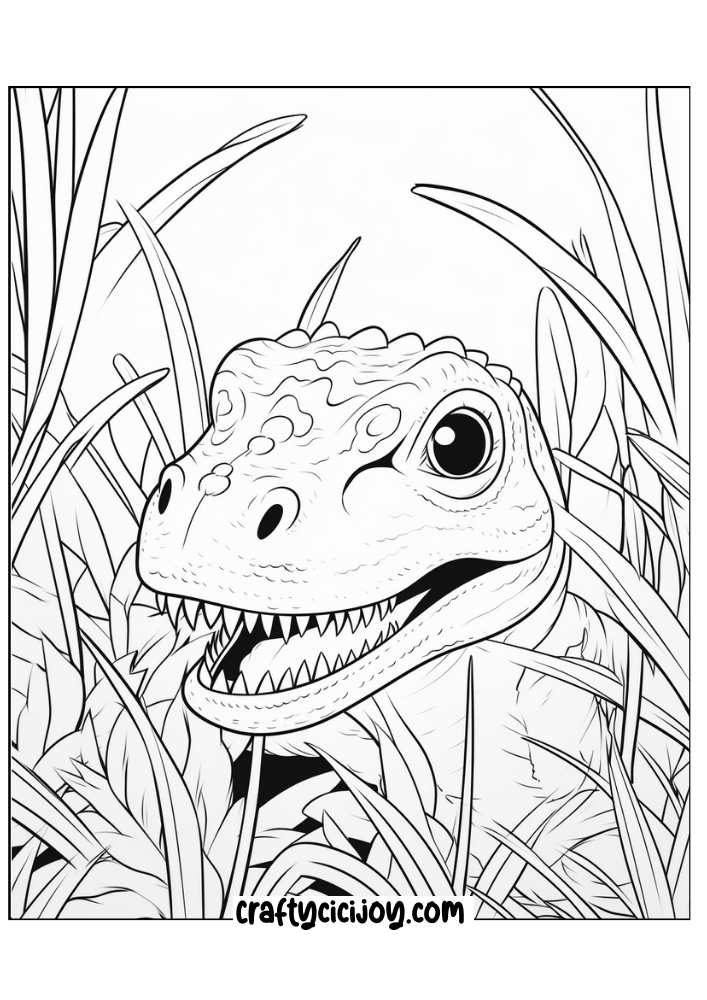 Dinosaur coloring pages for adults 29