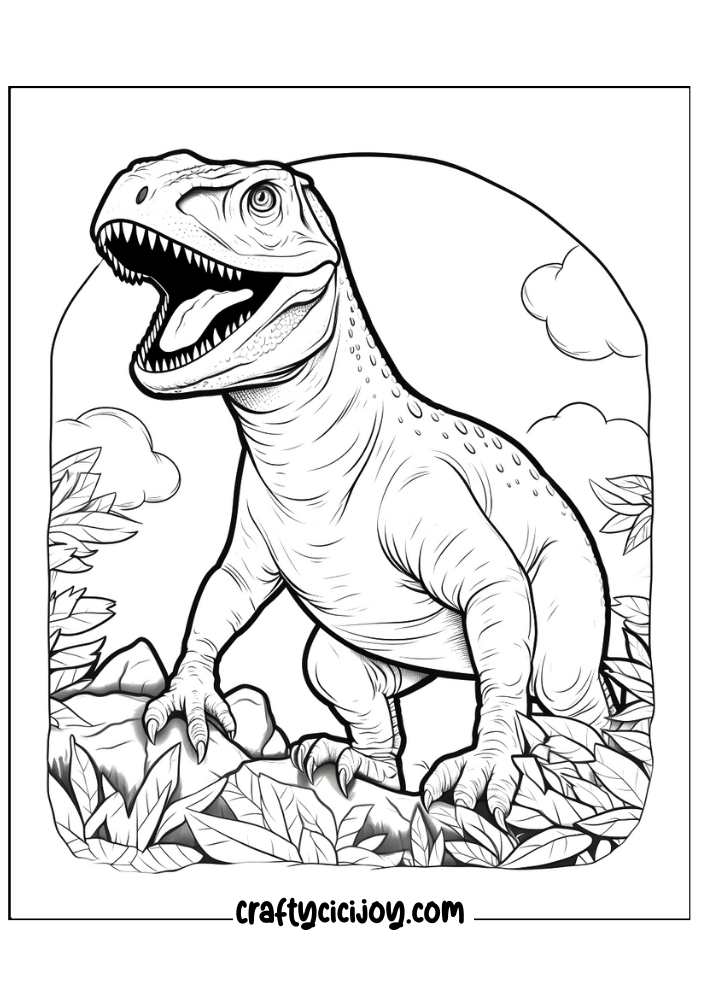 Dinosaur coloring pages for adults 30