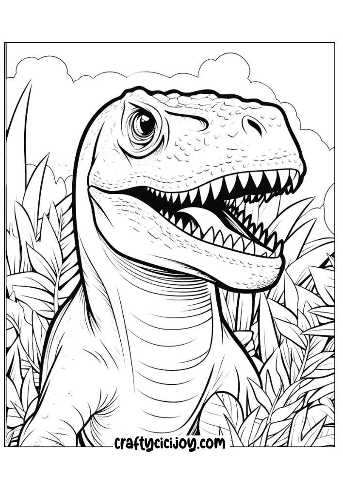 Dinosaur coloring pages for adults 31