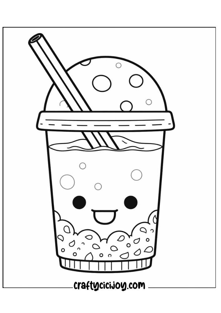 bubble tea coloring page 23