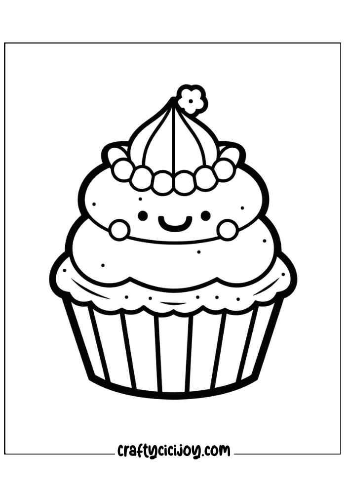 Cupcake coloring pages for adults 21