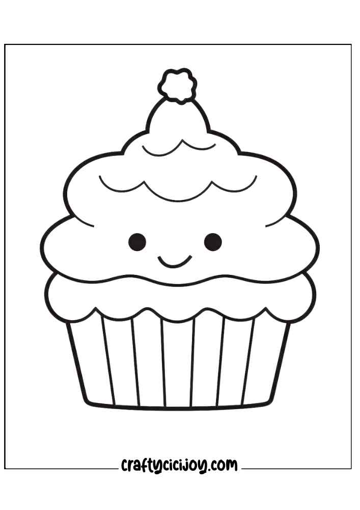 Cupcake coloring pages for adults 26