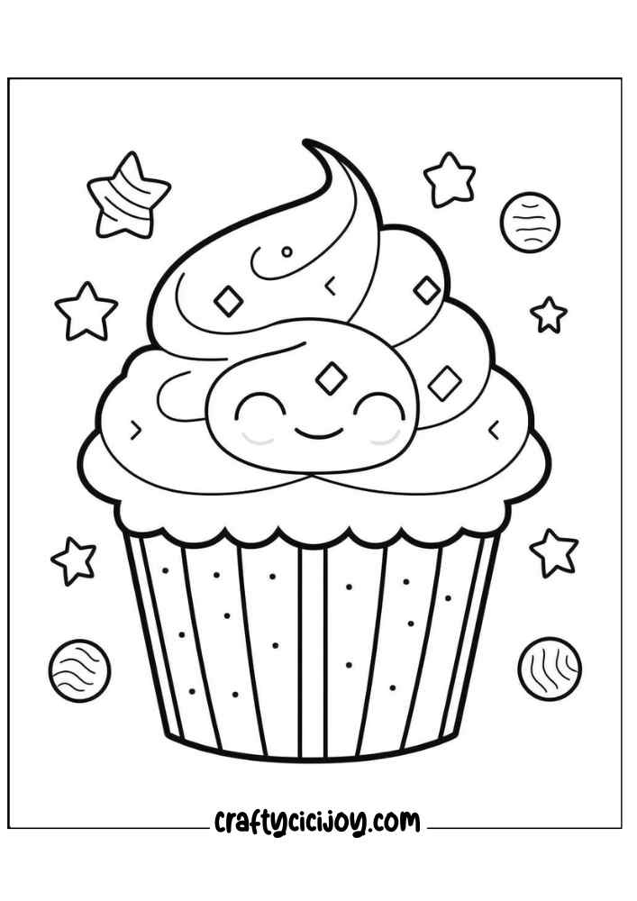 Cupcake coloring pages for adults 30