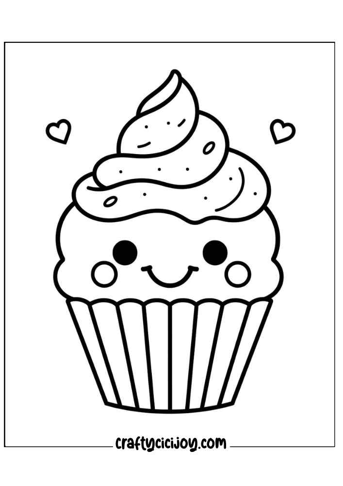 Cupcake coloring pages for adults 32