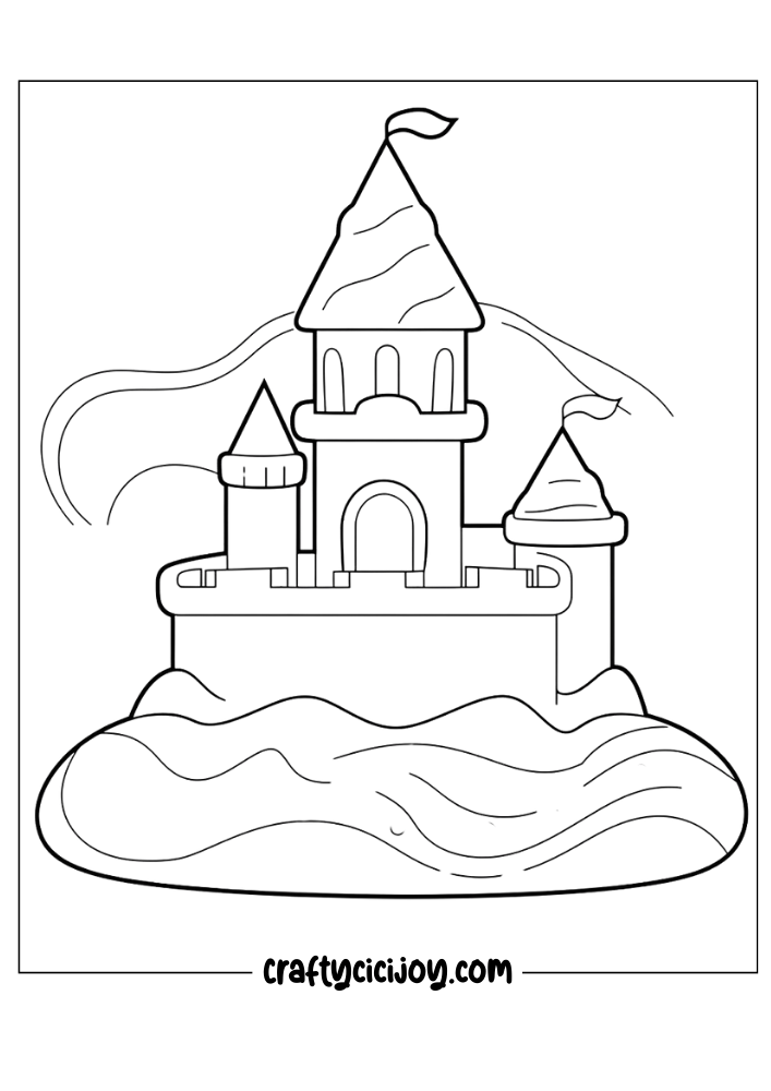 Cute summer coloring page 2