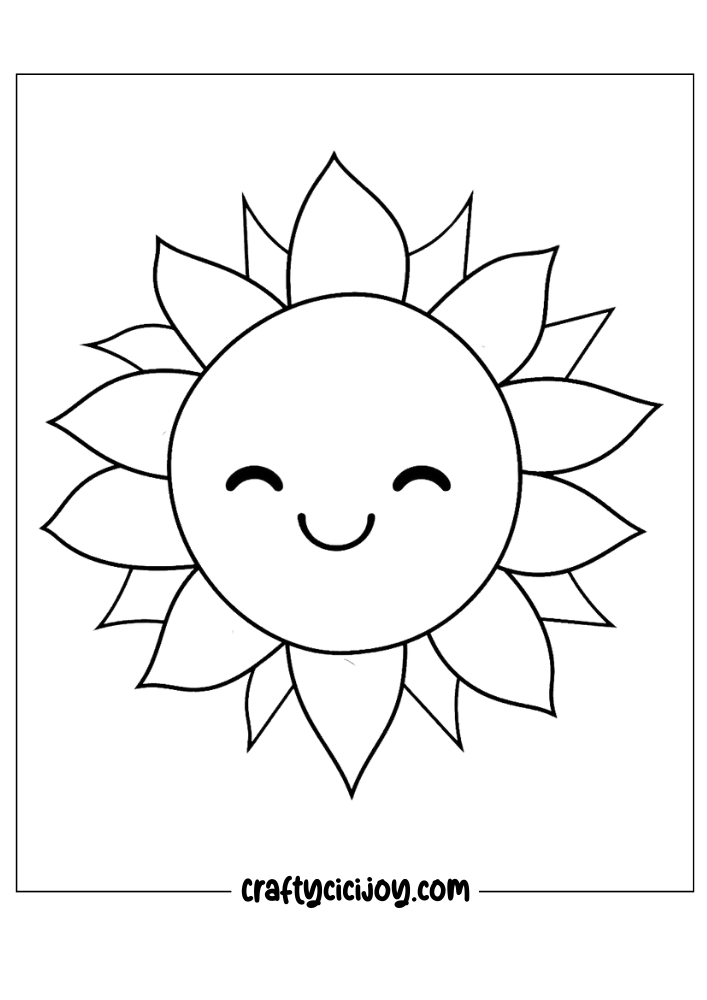 Cute summer coloring page 4