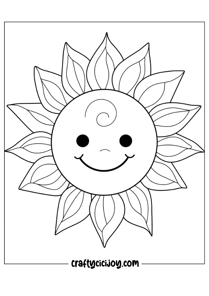 Cute summer coloring page 5