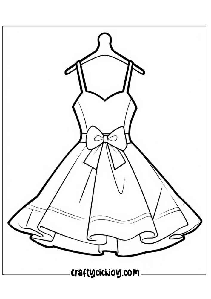 dress coloring pages