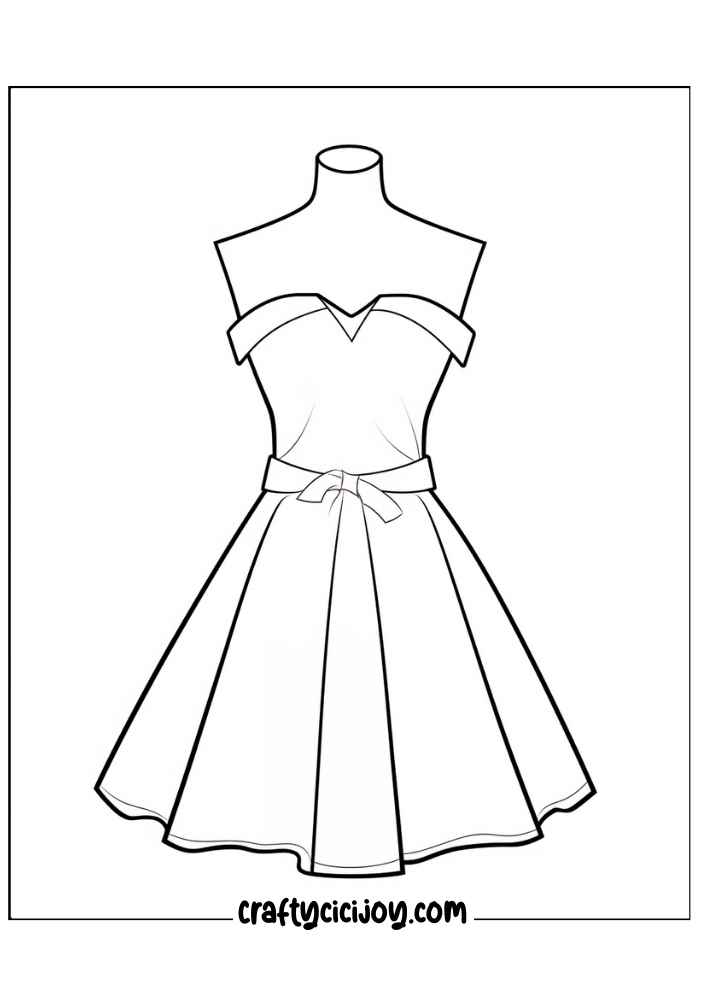 Fashion Coloring Pages (100% Free PDF Printable) - Crafty Cici Joy