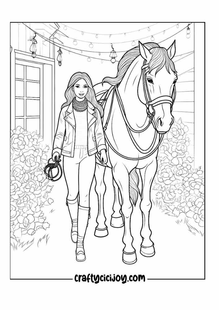 Horse Coloring Pages (50 Free PDF Printables) - Crafty Cici Joy