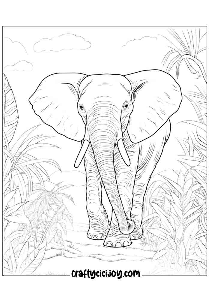 Jungle coloring page 37