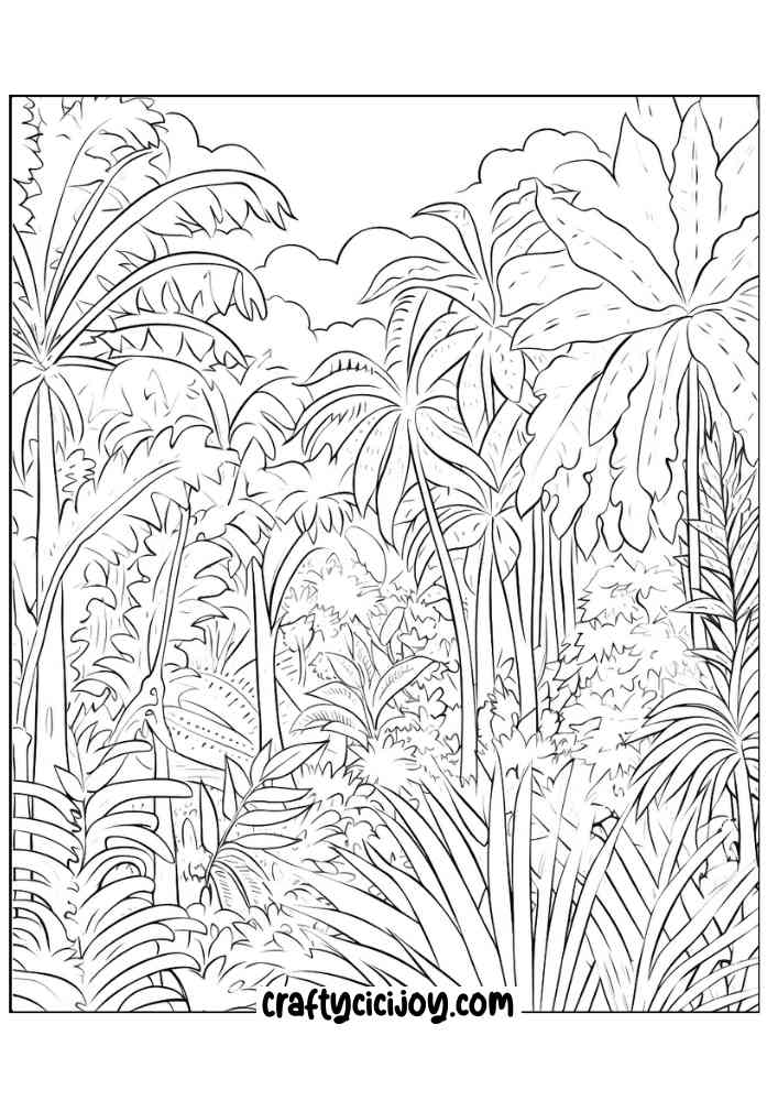 100 Free Printable Jungle Coloring Pages