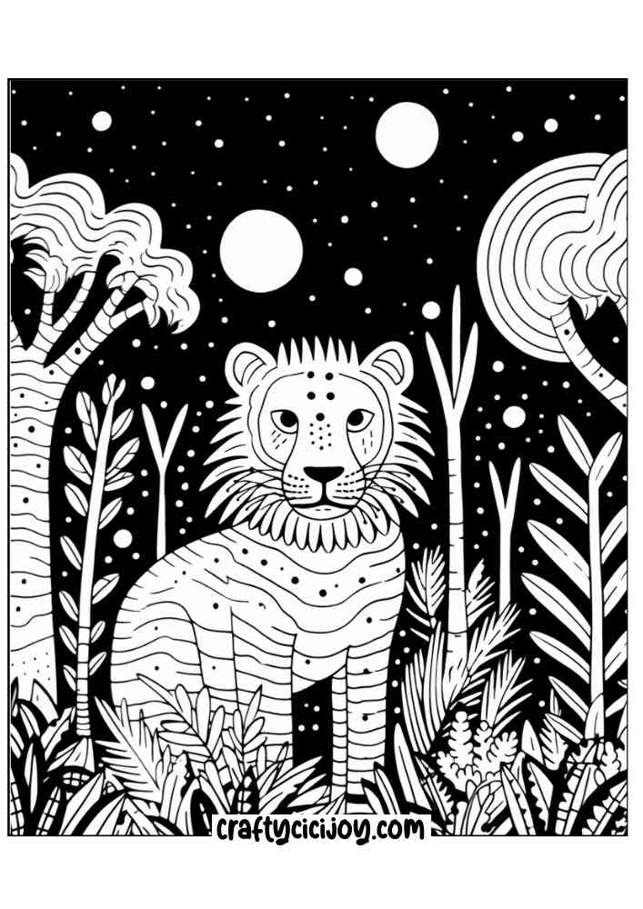 Jungle coloring page 95