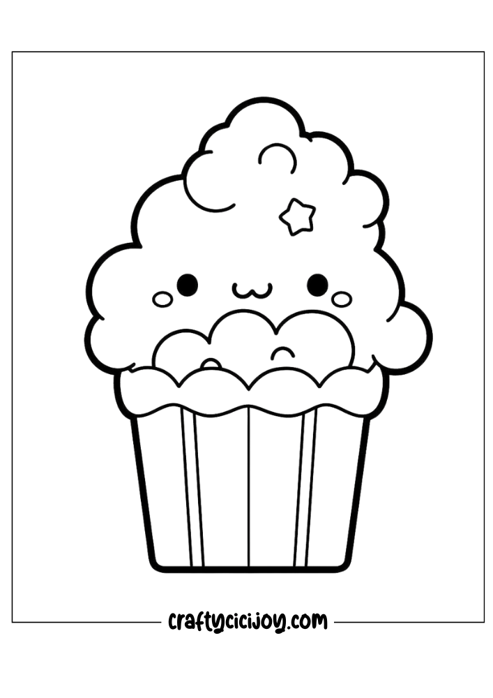 Kawaii coloring pages free 3