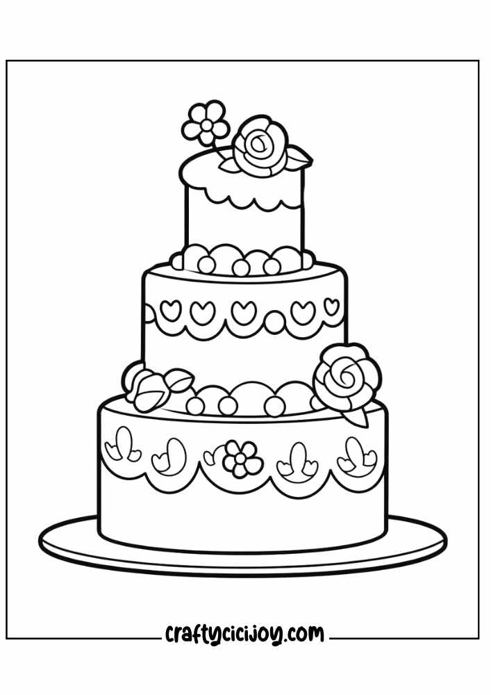 40+ Free Cake Coloring Pages