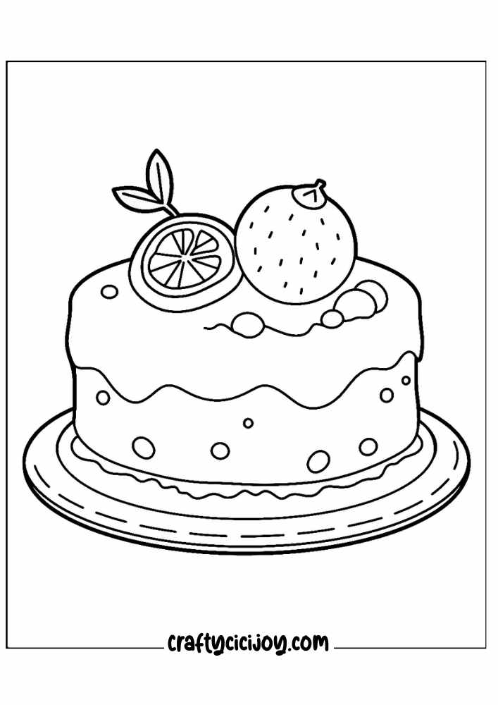 40+ Free Cake Coloring Pages - Crafty Cici Joy