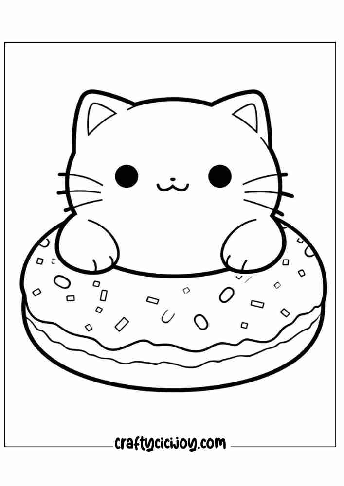 doughnut coloring pages