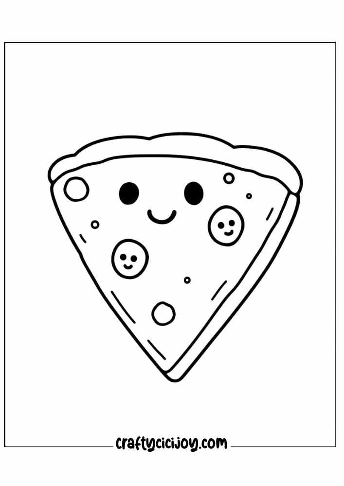 30 Free Pizza Coloring Pages - Crafty Cici Joy