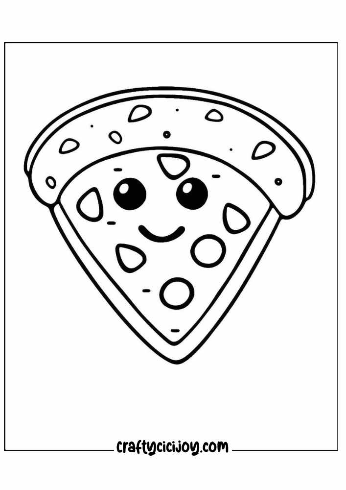 Pizza Coloring Pages: 30 Free PDF Printables - Crafty Cici Joy