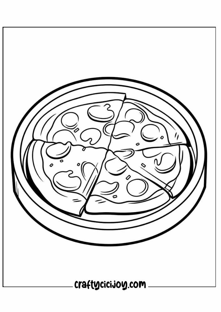Pizza Coloring Pages