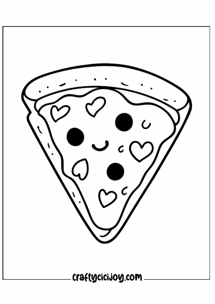 30 Pizza Coloring Pages (100% Free PDF Printable) - Crafty Cici Joy