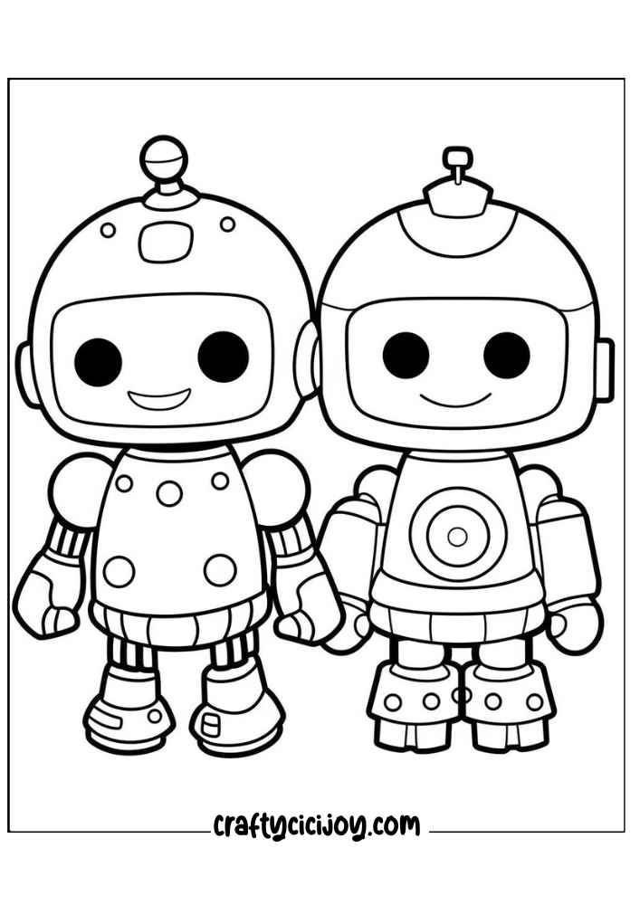 Robot Coloring Pages: 30 Free PDF Printables - Crafty Cici Joy