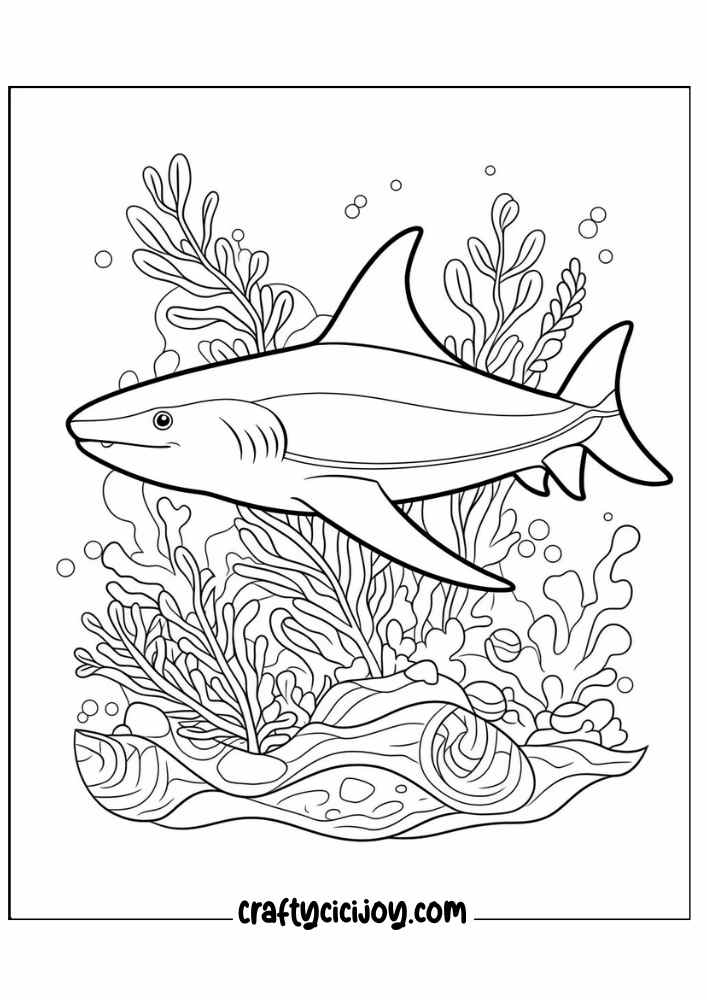 cute sea life coloring page 14