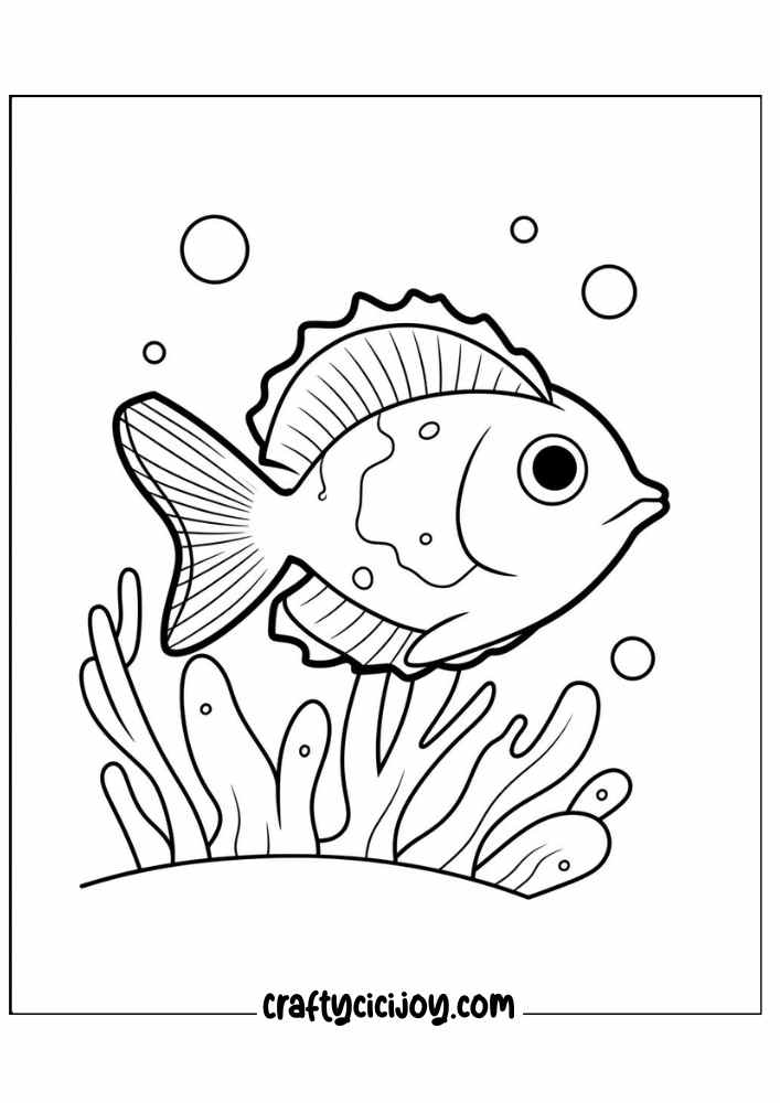 cute sea life coloring page 22