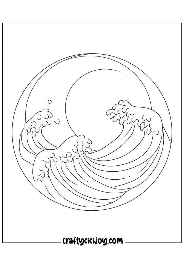 cute sea life coloring page 3