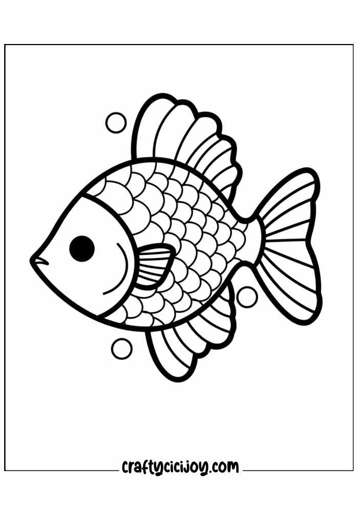 cute sea life coloring page 34