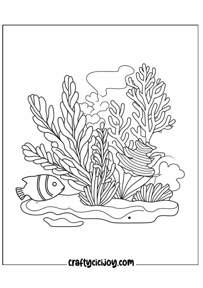 cute sea life coloring page 35