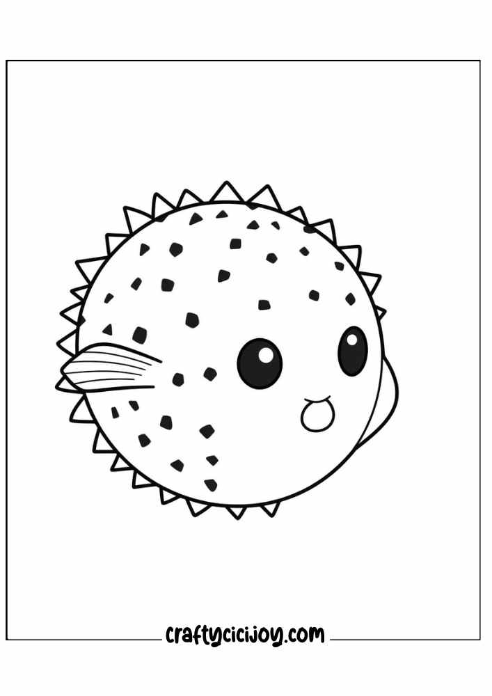 cute sea life coloring page 8