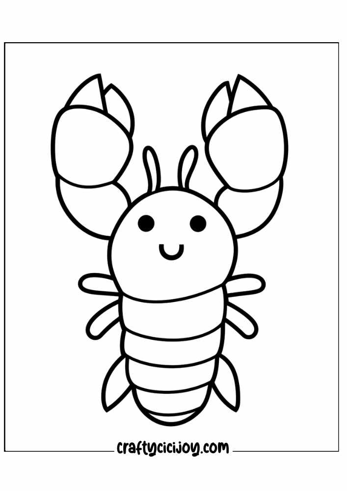 cute sea life coloring page