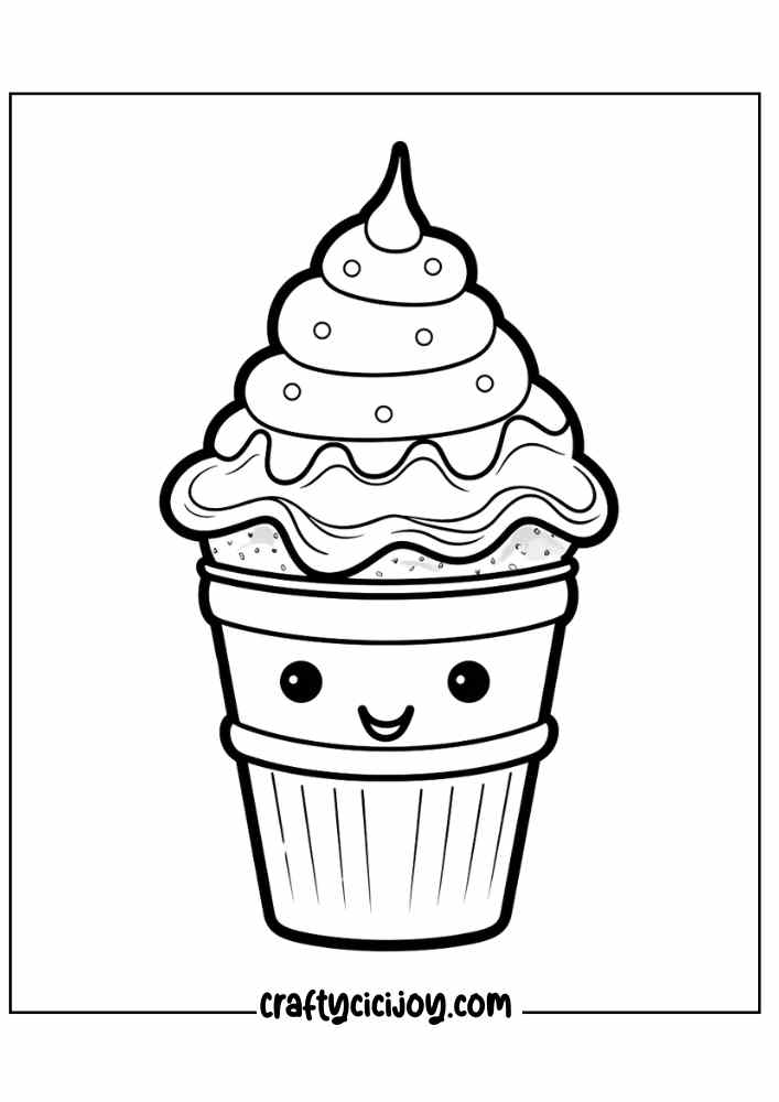 ice cream coloring page for adults 11