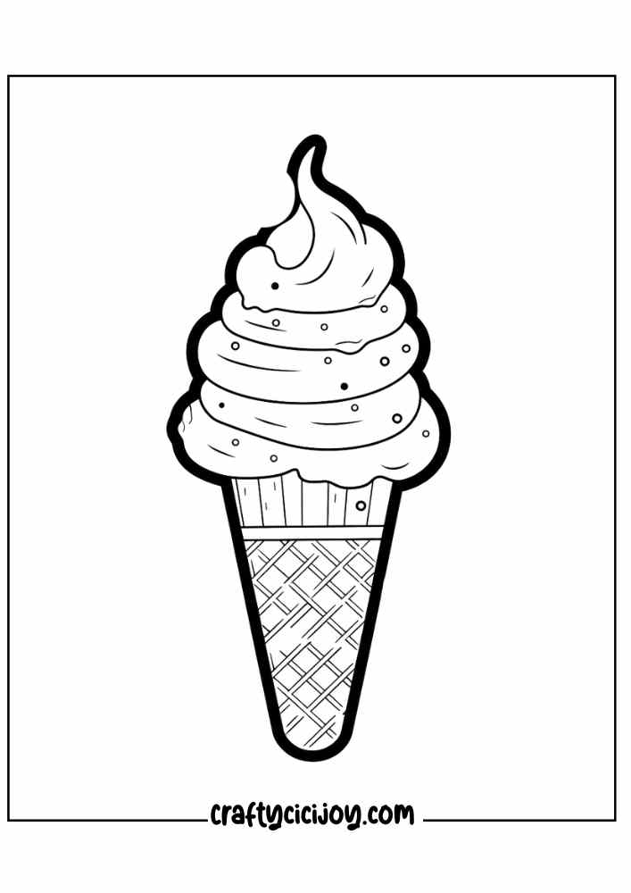 ice cream coloring page for adults 15