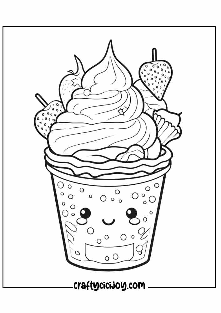 ice cream coloring page