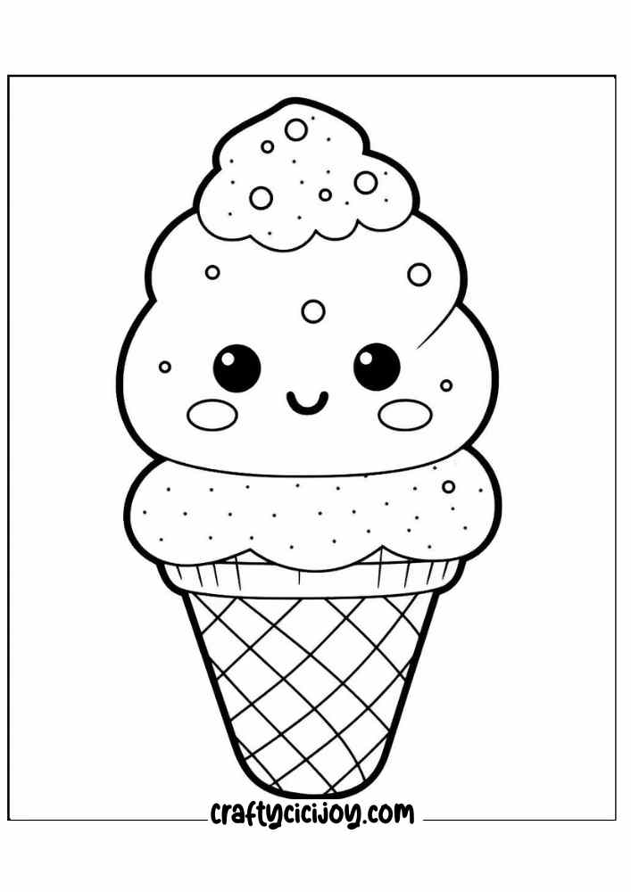 ice cream coloring page for adults 31