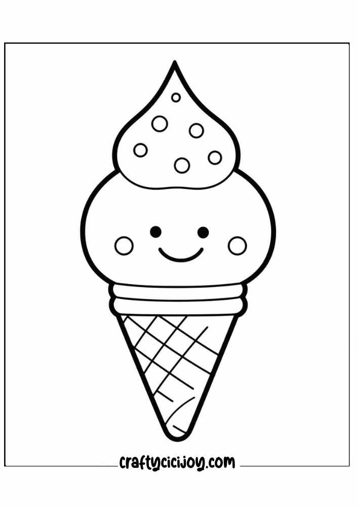 ice cream coloring page for adults 34